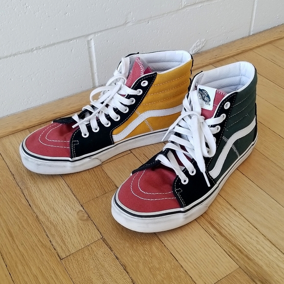 Vans Sk8-Hi Varsity Multi Suede Canvas Blanc De Blanc Leather 41 - Picture 2 of 10